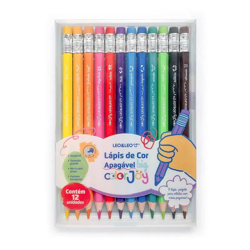 LÁPIS DE COR APAGÁVEL BIG COLORJOY